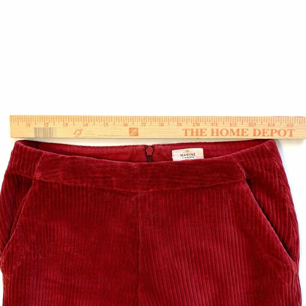 Marine Layer Red Corduroy Pants Women’s Small High Rise Straight Casual Soft - Picture 8 of 11